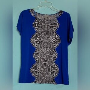Traveler’s by Chico’s royal blue ladies top, size M